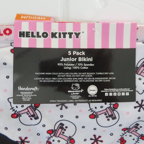 (#X) Hello Kitty 5 pack Christmas bikini underwear Women's Junior panties - Picture 5 of 5